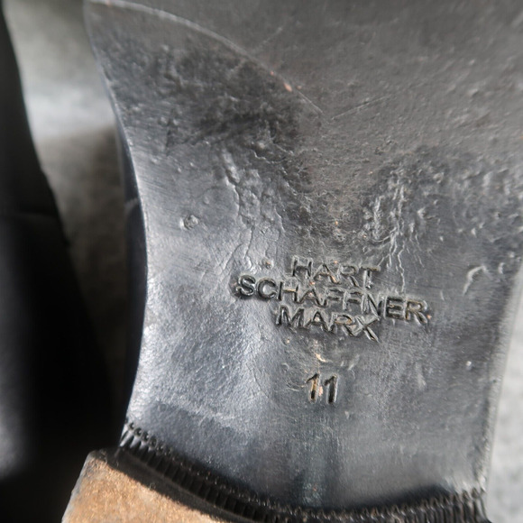 Hart Schaffner Marx Shoe Men 11 Oxford Cap Toe Formal Professional Classic Black - Picture 11 of 16